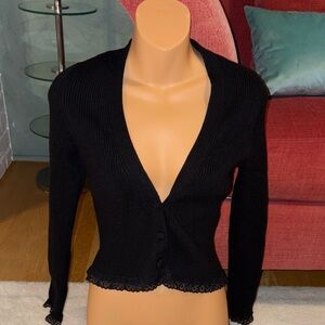 NWOT ❤️🍋For Love & Lemons Sexy & Elegant Black Women's Cardigan Sweater